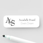 Porte-nom Initiales Logo Business (En situation)