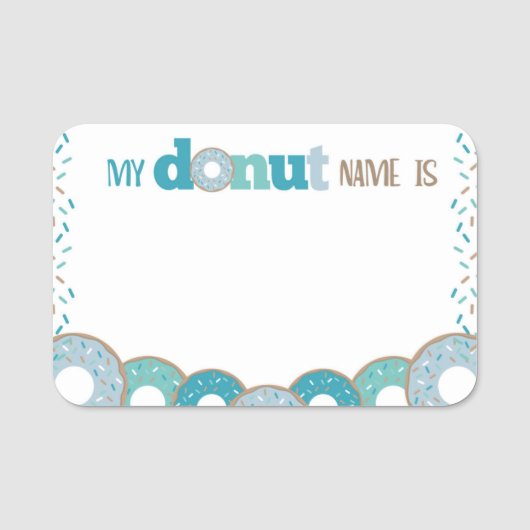 Porte-nom Insigne de nom de donut (Devant)