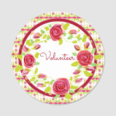 Porte-nom Insigne de nom magnétique du bénévole (Devant)