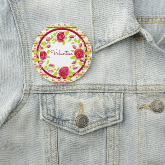 Porte-nom Insigne de nom magnétique du bénévole (En situation)