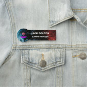 Porte-nom Insigne de nom métallique customisé pour le person (En situation)