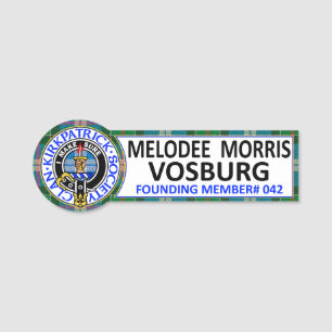 PORTE-NOM INSIGNE NOM CKS 042 MELODEE MORRIS VOSBURG
