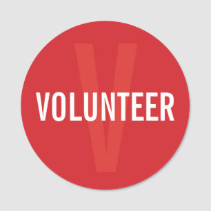 Porte-nom Insigne volontaire de rouge