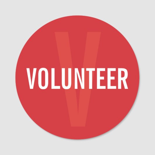 Porte-nom Insigne volontaire de rouge (Devant)