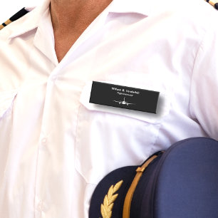 Porte-nom Instructeur de vol professionnel de pilote d'avion