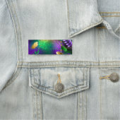 Porte-nom Iridescente mardi gras arrière - plan avec perles (En situation)
