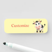 Porte-nom J'Aime Cows Art Thunder_Cove (En situation)