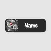 Porte-nom J'aime les monstres parce que les gens aiment les  (Devant)