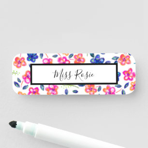 Porte-nom Jardin fleuri