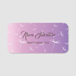 Porte-nom Joli Dandelion Extraordinaire pourpre doux