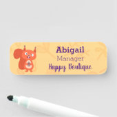 Porte-nom Joli dessin animé d'écureuil roux (En situation)