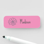 Porte-nom Joli, Fleur Rose Quirky (En situation)