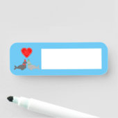 Porte-nom Joli Seals de baiser de Noël (En situation)