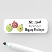 Porte-nom Joli trio gooseberry chantant dessin animé (En situation)