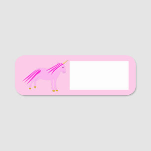 Porte-nom Jolie fille rose bébé licorne