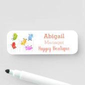 Porte-nom Jolie jellybeans bondissant dessin animé (En situation)