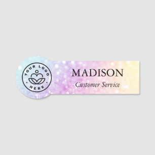 Porte-nom Jolie Parties scintillant Holographique Fille Glam