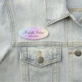 Porte-nom Jolie Parties scintillant Holographique Fille Glam (En situation)