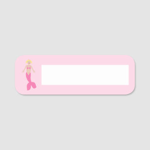 Porte-nom Jolie sirène d'Imaginaire rose