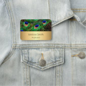 Porte-nom Jolies plumes de paon (En situation)