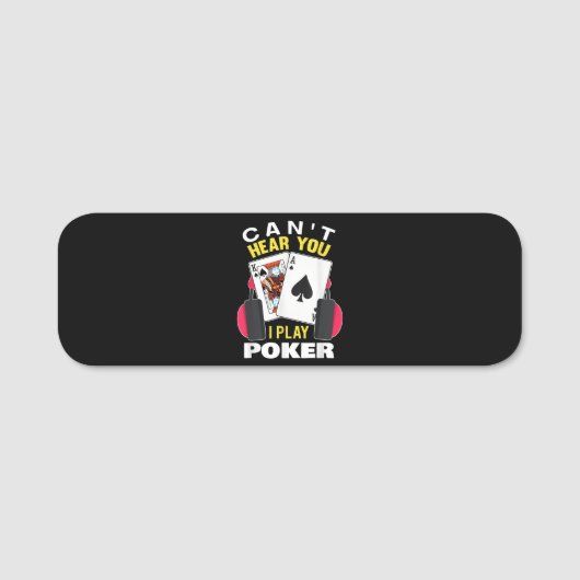 Porte-nom Joueur du Texas Holdem (Devant)