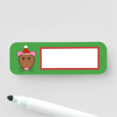 Porte-nom Joyeuse souris de Noël (En situation)