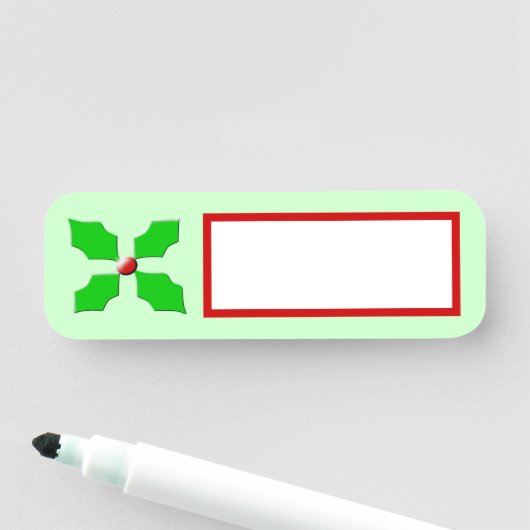 Porte-nom Joyeux Noël Holly (En situation)