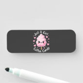 Porte-nom Juste une fille qui aime le bonbon de coton (En situation)