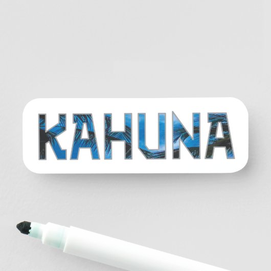 Porte-nom Kahuna (En situation)