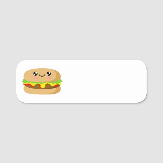 Porte-nom Kawaii Burger (Devant)