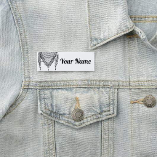 Porte-nom Keffiyeh Écharpe palestinienne tissu traditionnel (En situation)