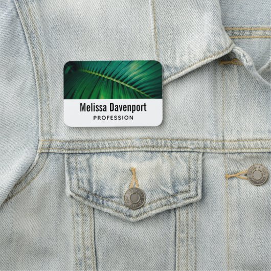 Porte-nom La Feuille verte Forêt tropicale Nature Photo (En situation)