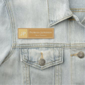 Porte-nom Lait et miel Brown Tons : Monogramme professionnel (En situation)