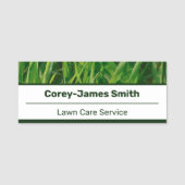 Porte-nom Lawn Care Service Image White Green (Devant)