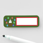 Porte-nom Le fantôme de Noël présente drôle (En situation)