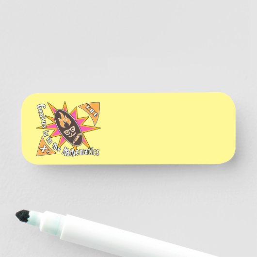 Porte-nom Le génie est dans les mathématiques (En situation)