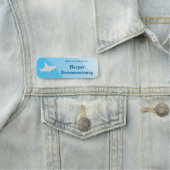 Porte-nom L'eau bleue d'océan de bande dessinée mignonne de (En situation)