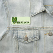 Porte-nom Légumes verts feuillus bouclés Kale Légumes sains  (En situation)