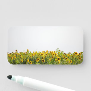Porte-nom Les tournesols dans un champ