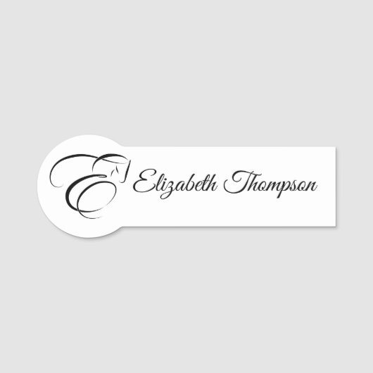 Porte-nom Lettre monogramme E Horse (Devant)
