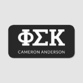 Porte-nom Lettres Phi Sigma Kappa (Devant)