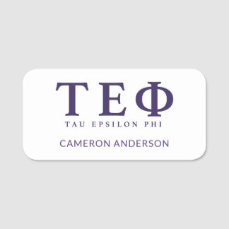 Porte-nom Lettres Tau Epsilon Phi