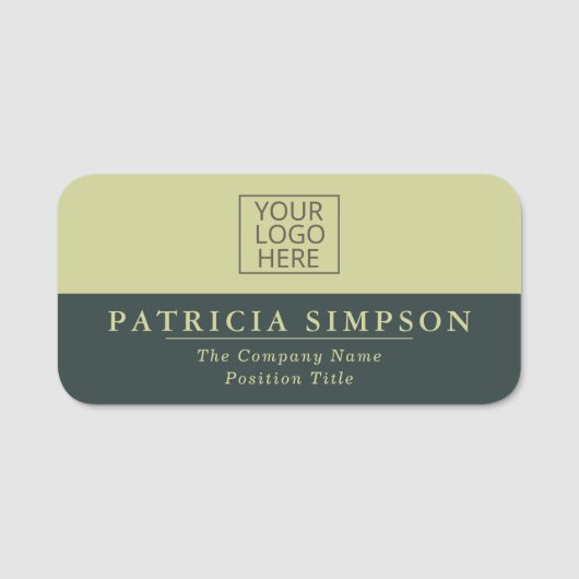 Porte-nom L'harmonie de la nature : Chasseur vert & Pistache (Devant)