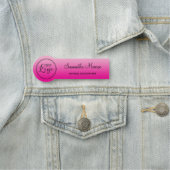 Porte-nom Light and Hot Pink Gradient Logo Name Title (En situation)