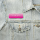 Porte-nom Light and Hot Pink Ombre Name Title (En situation)