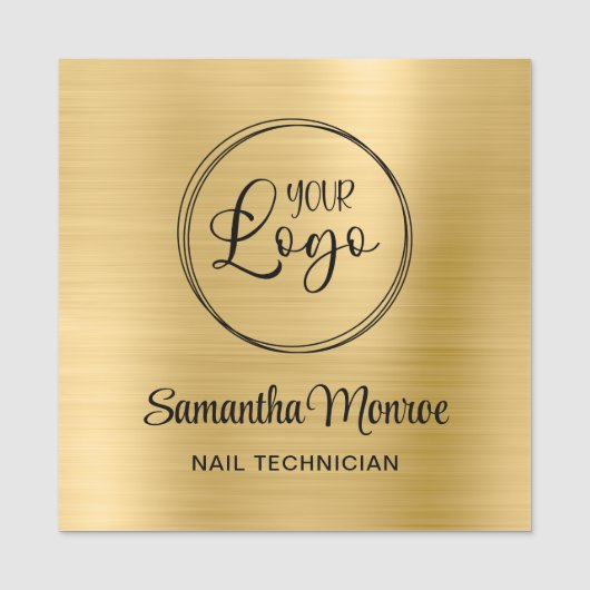 Porte-nom Light Gold Ombre Votre logo d'entreprise ici (Devant)