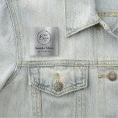 Porte-nom Light Silver Ombre Your Business Logo Here (En situation)