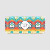 Porte-nom Lignes de formes tribales (Devant)