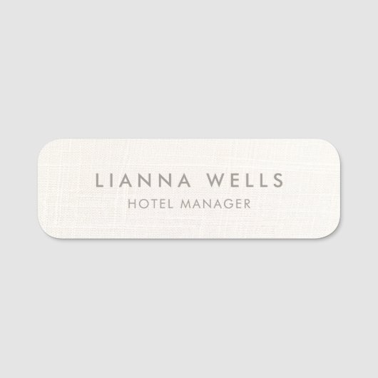 Porte-nom Linge blanc (image) Employé (Devant)