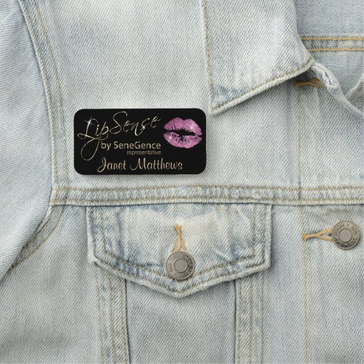 Porte-nom Lipsense - Lèvres roses (En situation)